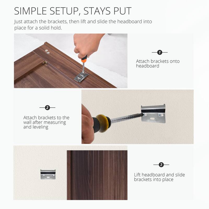 Modern Farmhouse Wood Headboard King Size 80.2 in Wide Wall Mounted Fluted Panel Wingback