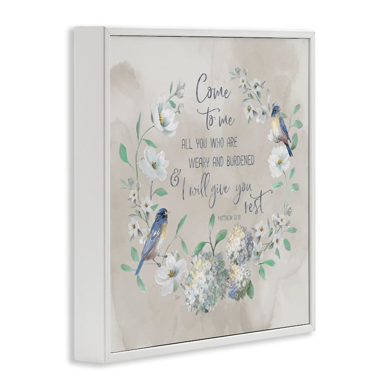 Stupell Comforting Proverb & Wreath Framed Giclee Art Design By Nan