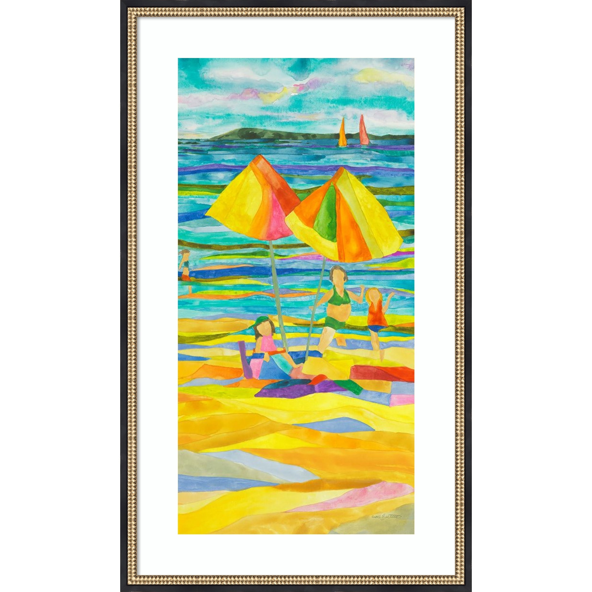 Summer Breeze 2 by Sally Wille Wood Framed Wall Art Print
