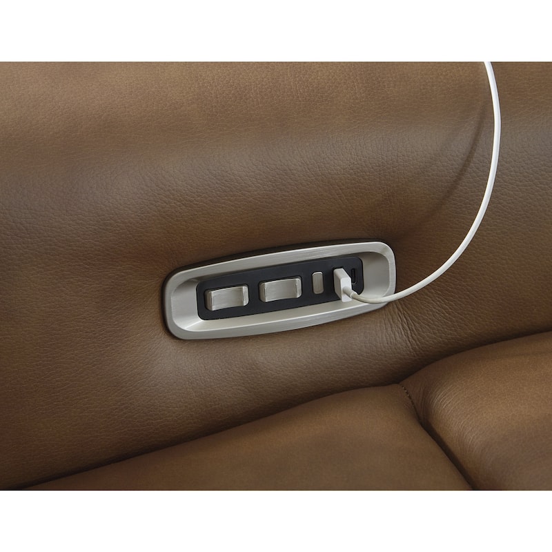 Signature Design by Ashley Rally-Up Brown 3-Piece Power Reclining Sectional Sofa - 116" W x 40" D x 34" H