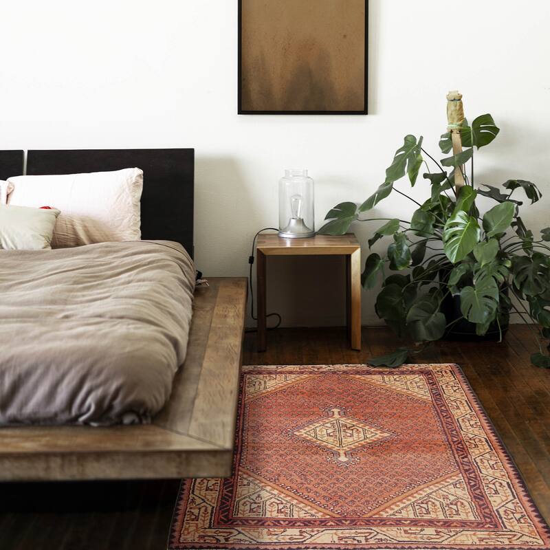 ECARPETGALLERY Hand-knotted Andelz Red Wool Rug - 3'4 x 4'9