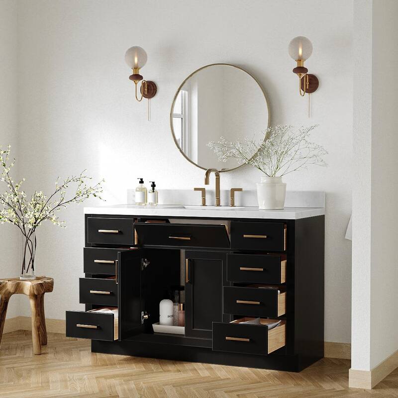 Ariel T054SCQRVO Hepburn 54" Free Standing Single Basin Vanity Set