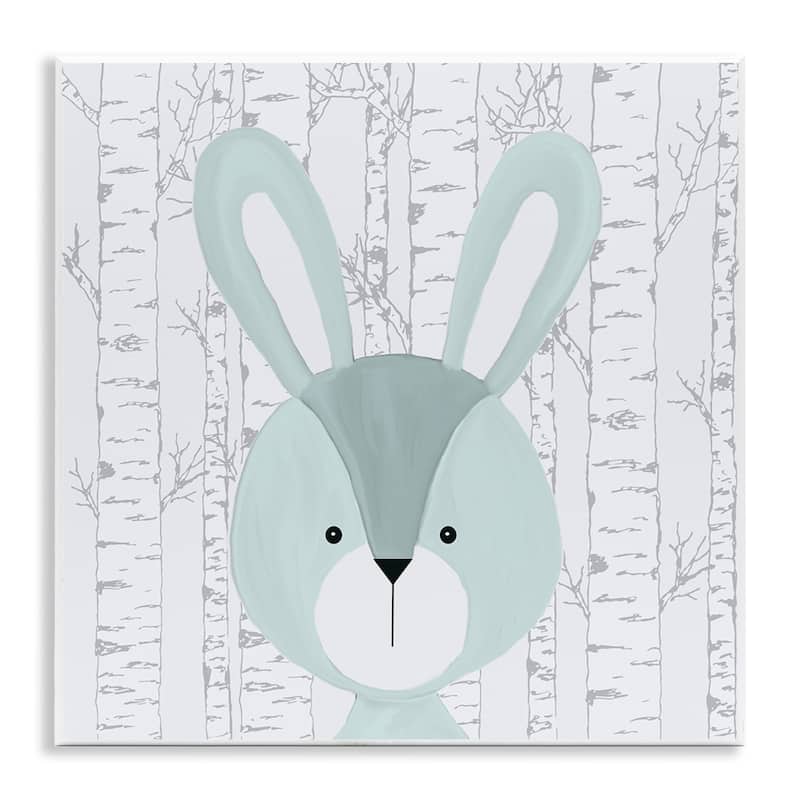 Stupell Charming Bunny on Birch Wall Plaque Art Design By Kim Allen - 12 x 12