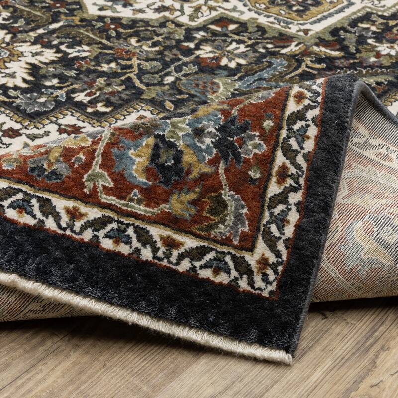 Style Haven Victoria Center Medallion Red/ Multi Area Rug