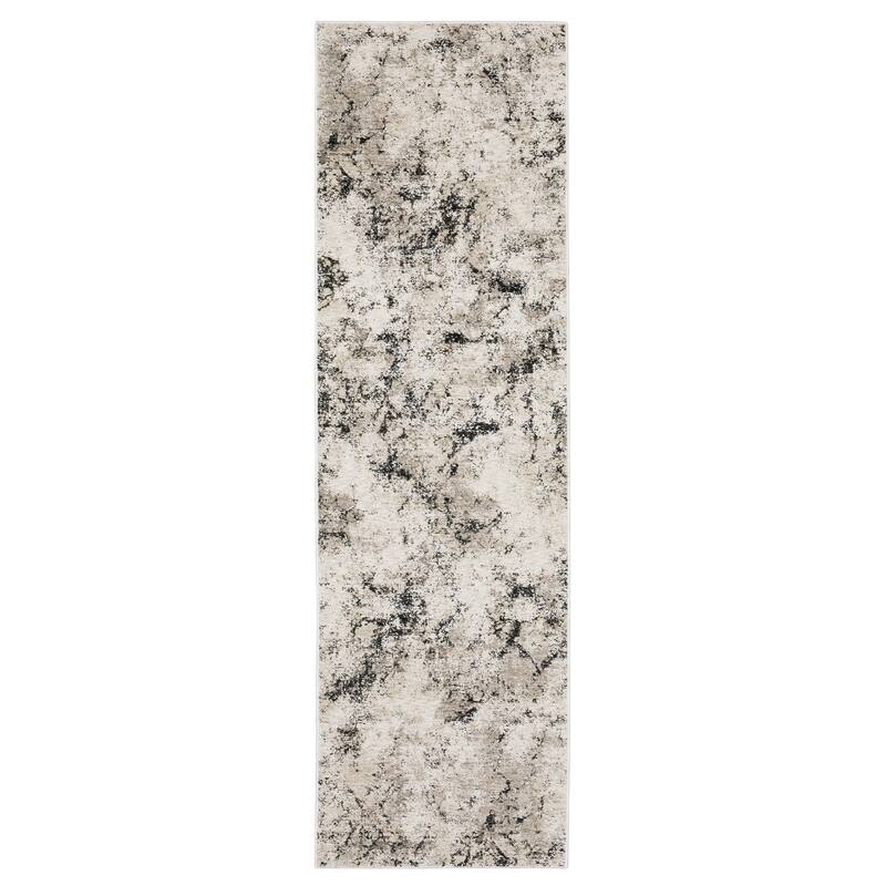 Style Haven Nelson Distressed Abstract Ivory/ Grey Indoor Area Rug - 2' 3" x 7' 6" - Runner