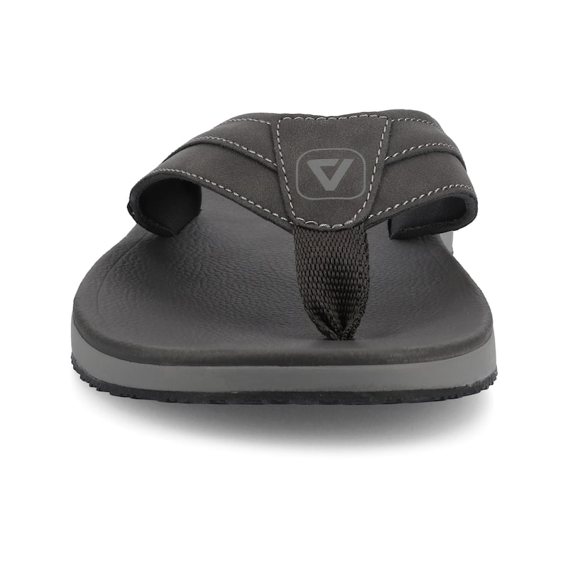 Vance Mens Boyd Comfort Flexible Flip-flop Sandal - Grey - 8