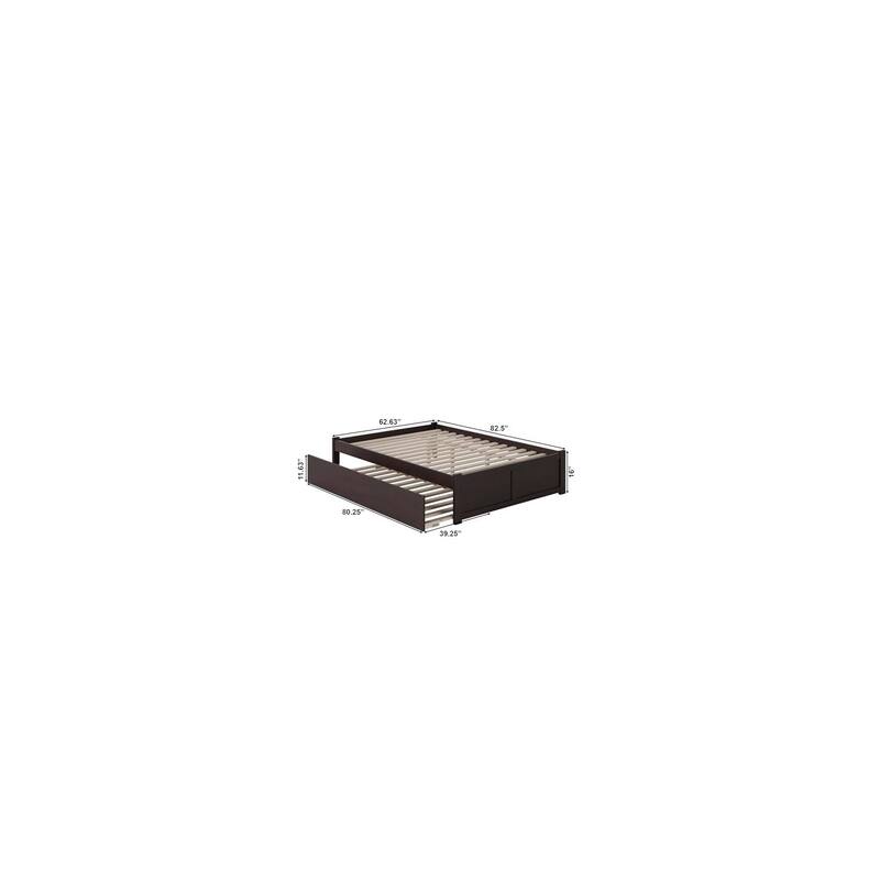 Appeal Twin Panel Bed - Wood Veneer Frame - Dovetail Drawers - No Foundation Needed