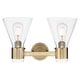 preview thumbnail 2 of 46, Innovations Lighting Downtown Urban - Lawton Cone - 2 Light 16" Wall-Mounted Bath Vanity Light