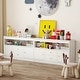 preview thumbnail 5 of 17, Kids Toy Storage Organizer with Open Shelf and 2 Drawers for Playroom - 42" x 12" x 24.5"