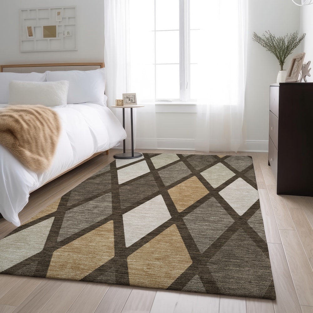 Premium Washable Super Soft Mosaic Diamonds Mayfield Rug