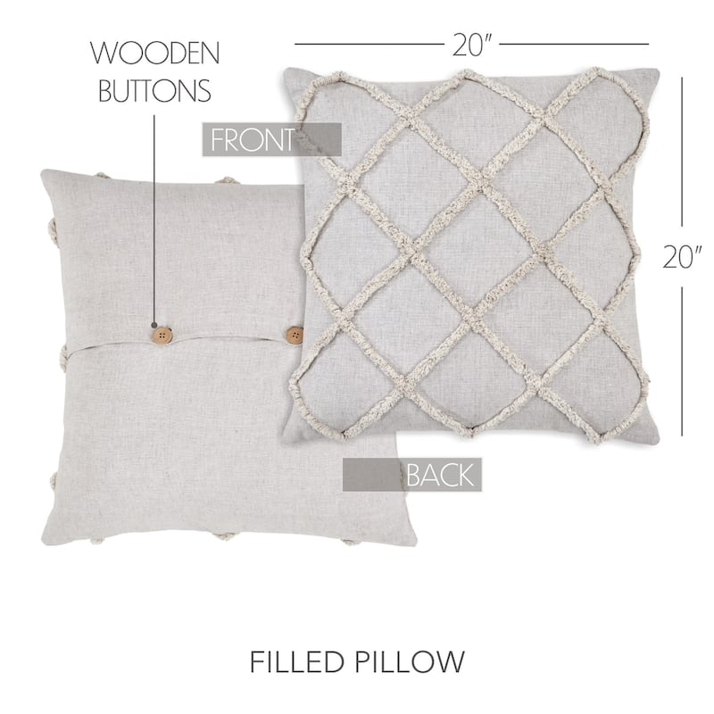 Frayed Lattice Pillow
