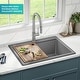 preview thumbnail 90 of 146, KRAUS Bellucci Workstation Topmount Drop-in Granite Kitchen Sink