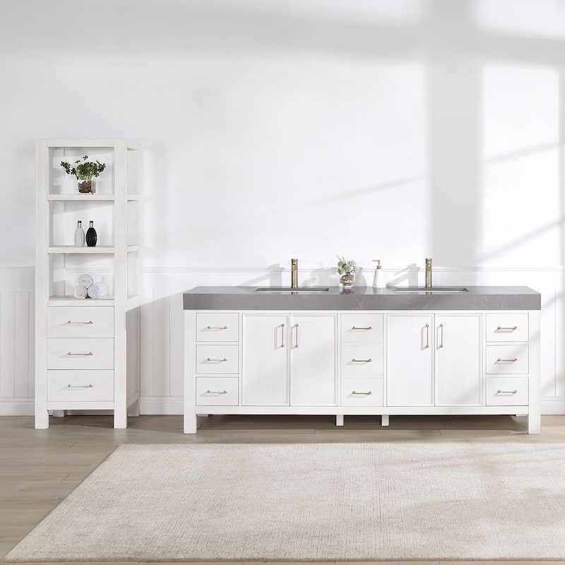 Miseno MV-NM-703884 León 84" Free Standing Double Basin Vanity Set