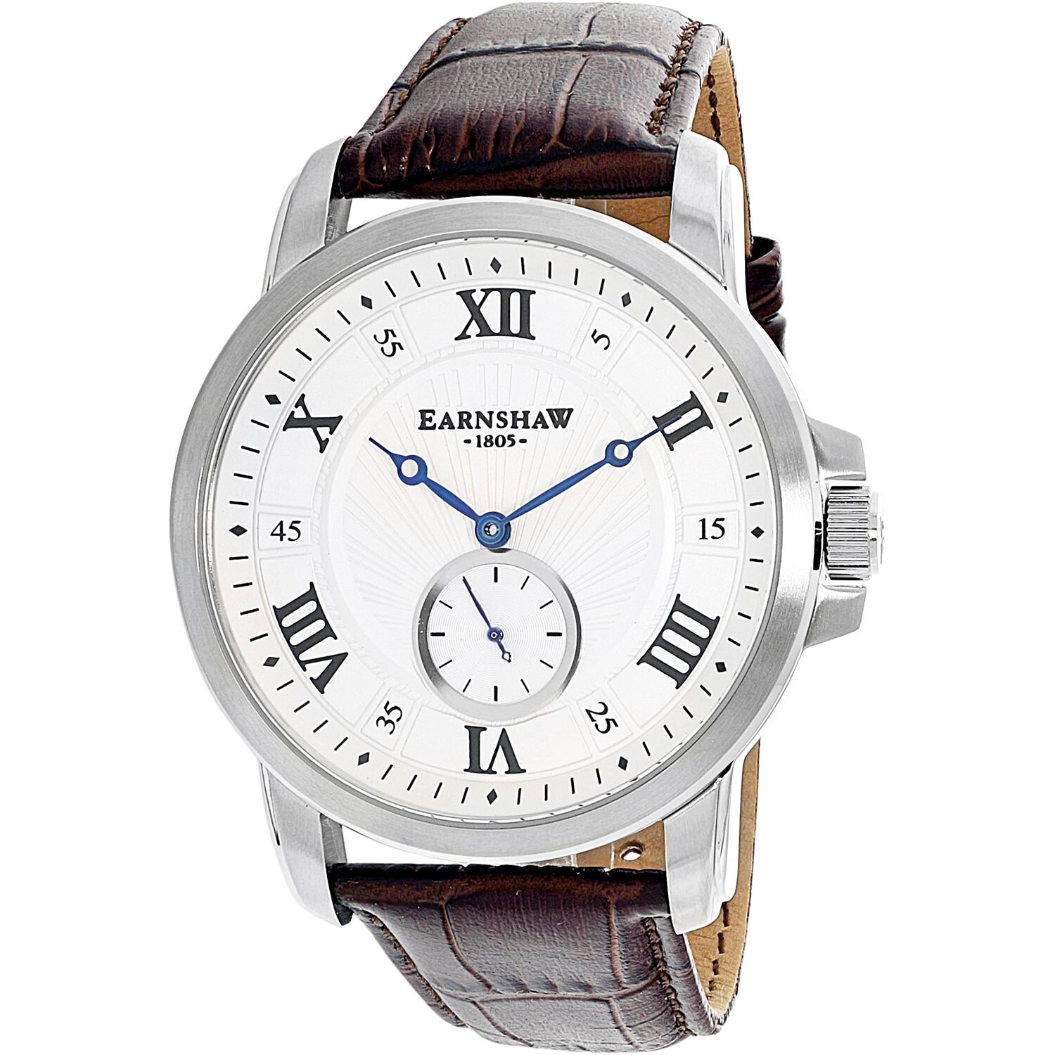 Shop Thomas Earnshaw Men S Fitzroy Brown Leather Analog Quartz