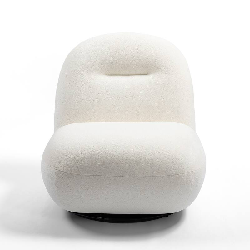 Ice Flower Velvet Swivel Accent Chair with Solid Wood Frame, High-Density Foam Cushion, and Minimalist Design