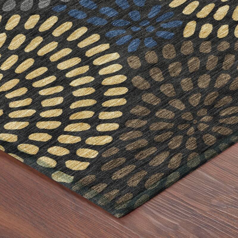 Machine Washable Indoor/ Outdoor Casual Ric Chantille Rug