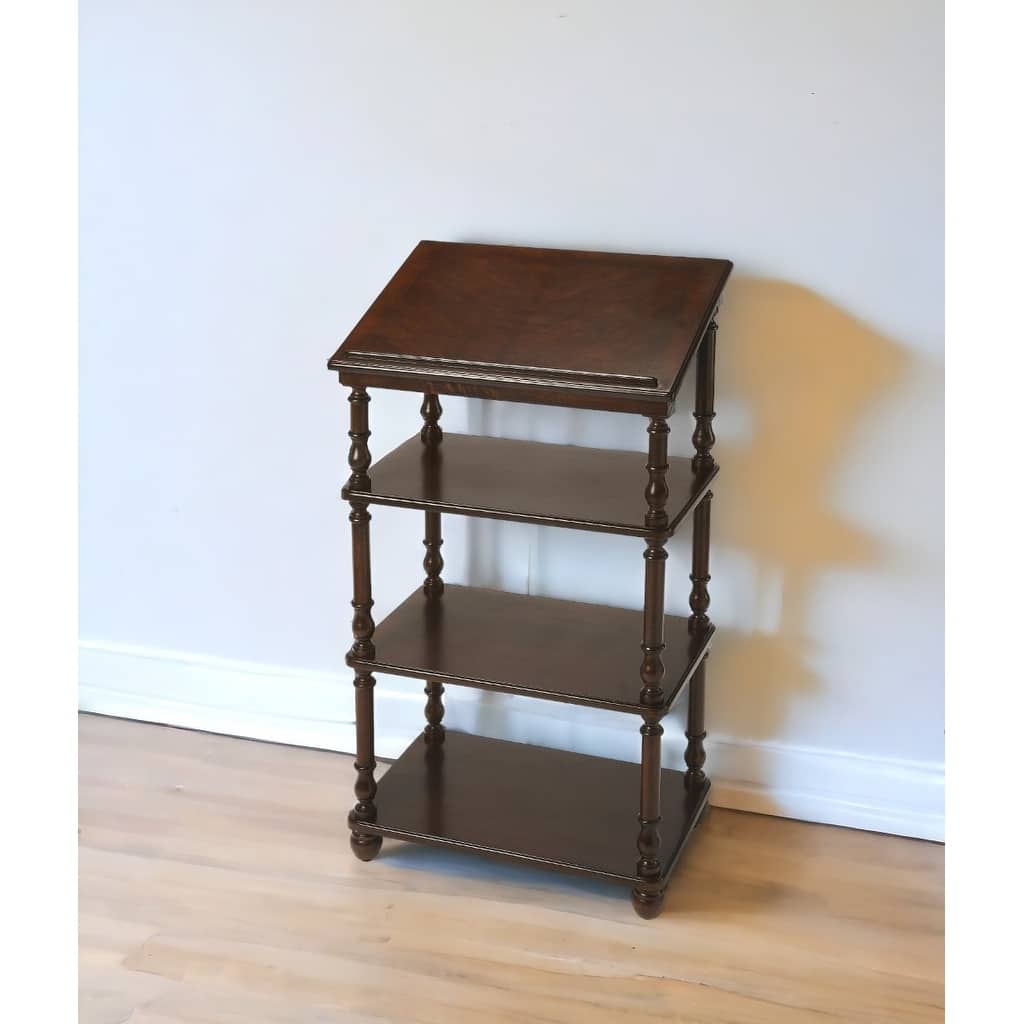 24" Dark Brown Poplar Solid Manufactured Wood Secretary Desk