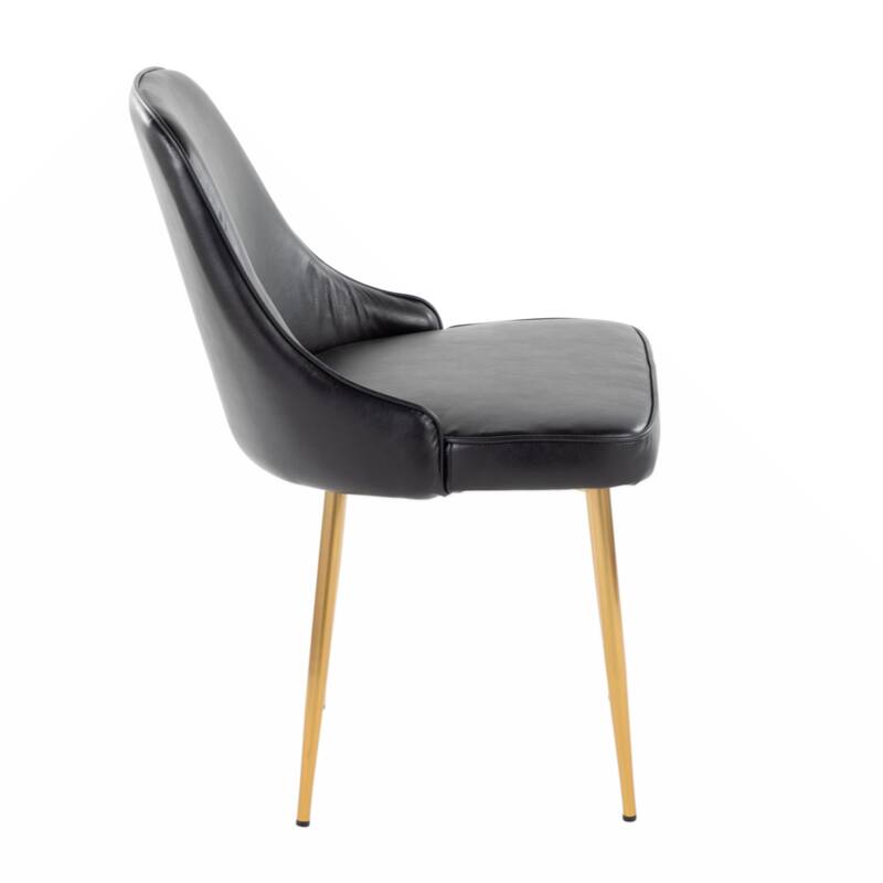 Contemporary/Glam Dining Chair with Frame and Faux Leather by LumiSource - Set of 2