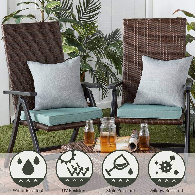 Greendale Home Fashions 18" Square Outdoor Chair Pad (Set of 2)