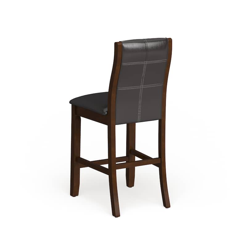 Tornillo Contemporary Faux Leather Counter Height Dining Chairs (Set of 2) by Furniture of America