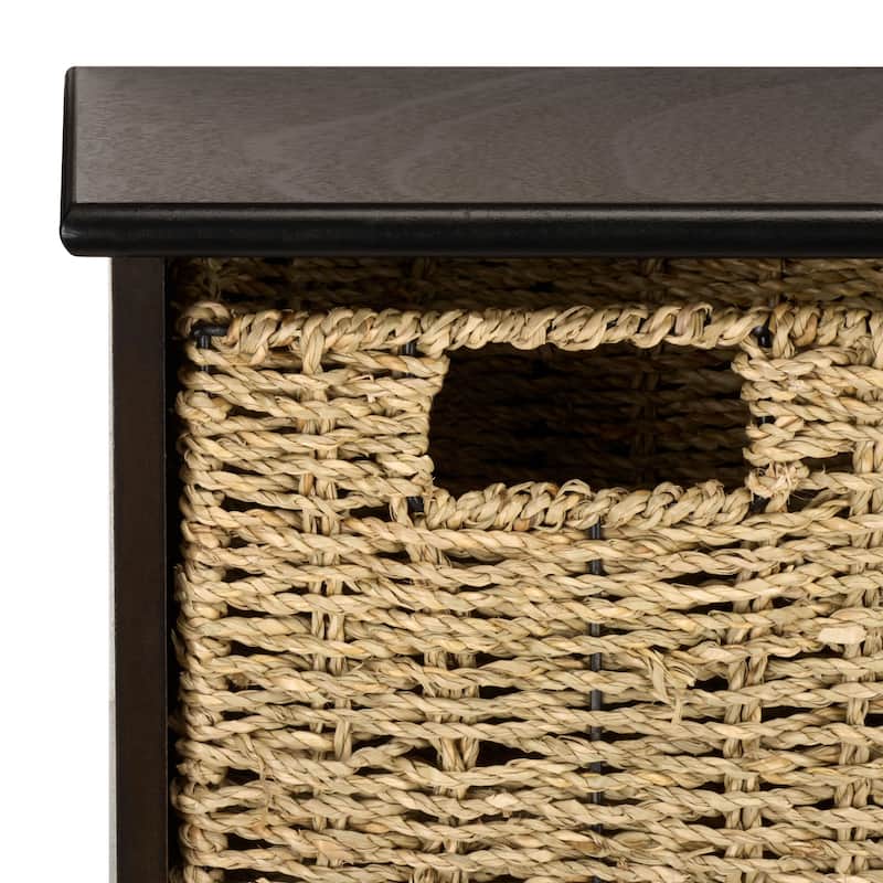 SAFAVIEH Jemina Black Hanging 3-Basket Wall Rack - 28" x 7.8" x 12" - 28"W x 8"D x 12"H