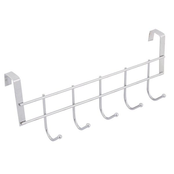 Household Bathroom Metal 5 Hooks Towel Clothing Belt Hanger Hook