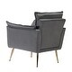 preview thumbnail 89 of 89, HULALA HOME 1ida Modern Velvet Tufted Accent Armchair with Gold Metal Legs