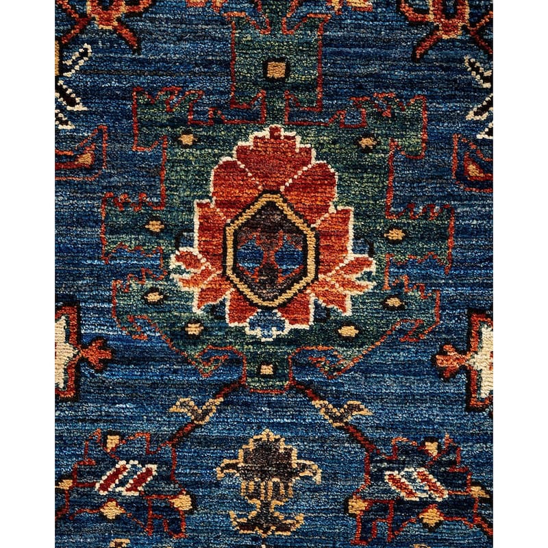 Serapi One-of-a-Kind Hand-Knotted Runner Rug - Blue, 2' 8" x 13' 8" - 2' 8" x 13' 8"