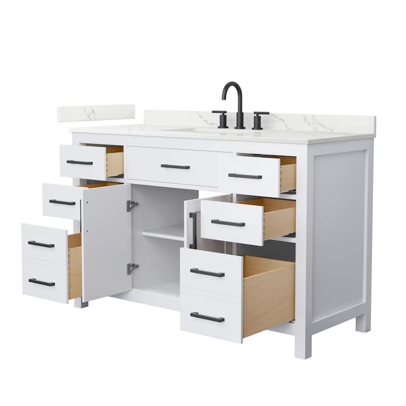 Wyndham Collection WCG2424-54S-QTZ-US3MXX Beckett 54" Free Standing