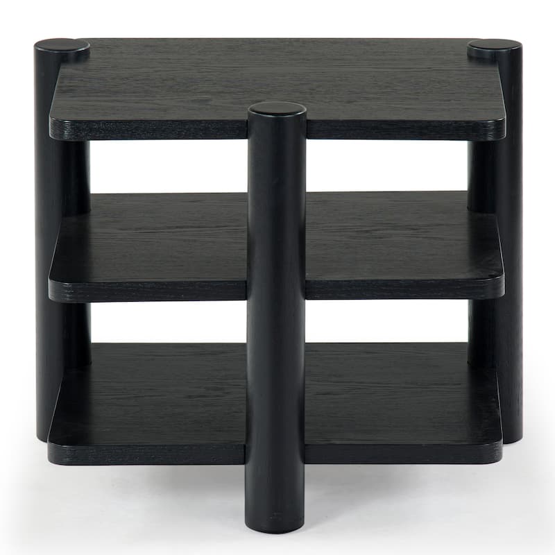 SAFAVIEH Couture Edisyn 3 Shelf Wood Accent Table - 24"W x 21"D x 21"H