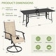 preview thumbnail 106 of 174, Patio Dining Set, Outdoor Dining Table and Chairs Set with Textilene Chairs, Adjustable Umbrella Hole for Garden, Backyard