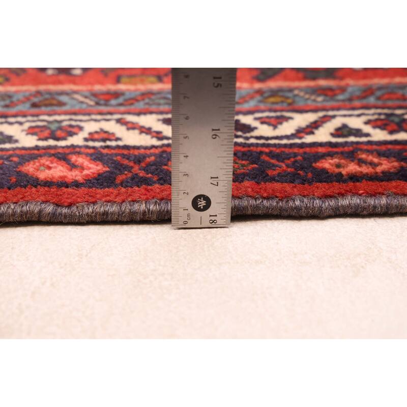 ECARPETGALLERY Hand-knotted Andelz Red Wool Rug - 2'9 x 10'4