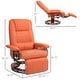 preview thumbnail 32 of 61, HomCom Faux Leather Adjustable Manual Swivel Base Recliner Chair with Comfortable and Relaxing Footrest