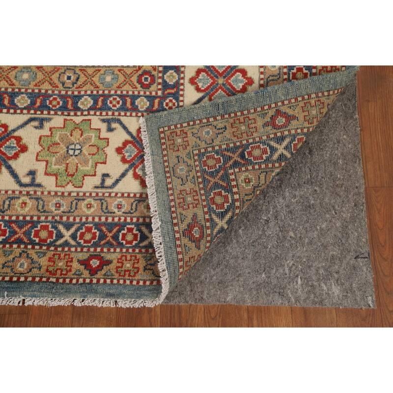 Light Blue Kazak Oriental Area Rug Hand-Knotted Wool Carpet - 8'4" x 11'8"