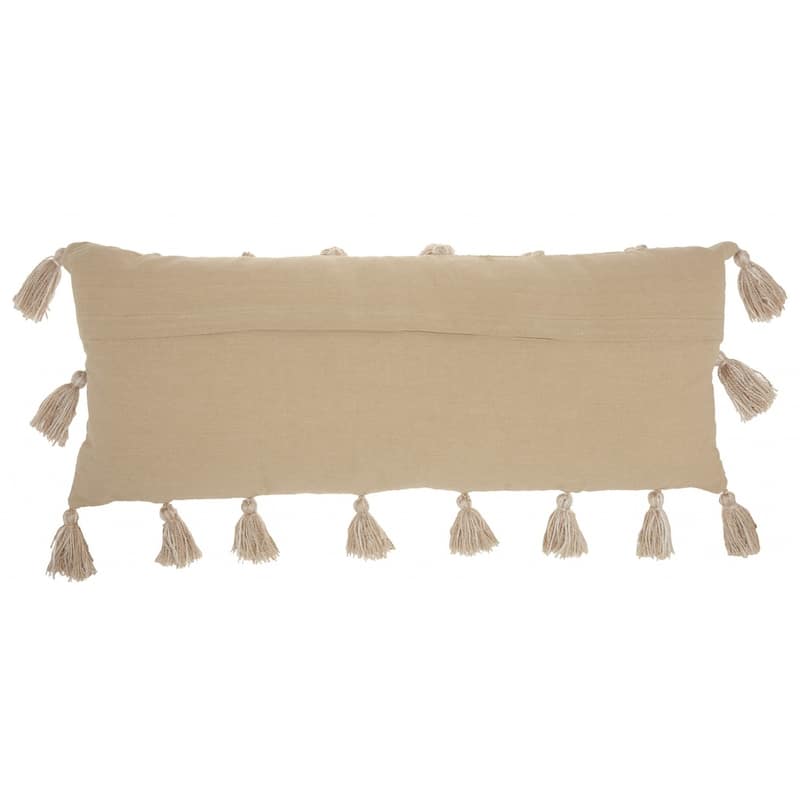 Off Tasseled Lumbar Pillow