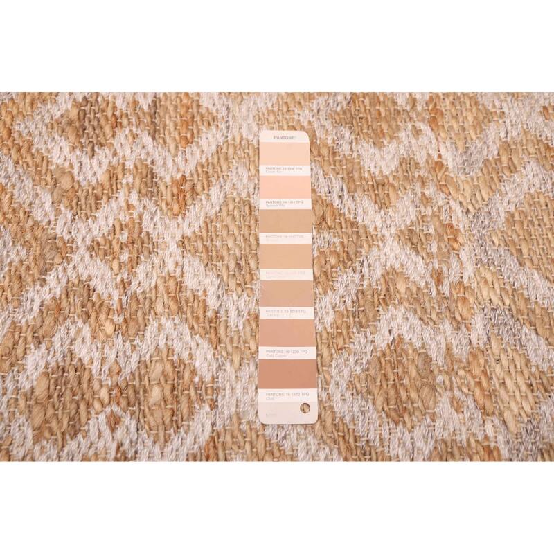 ECARPETGALLERY Flat-Weave Palas Denizli Tan Jute Kilim - 5'3 x 7'5