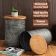 preview thumbnail 2 of 71, Glitzhome Industrial Farmhouse Round Storage Side Tables (Set of 2)