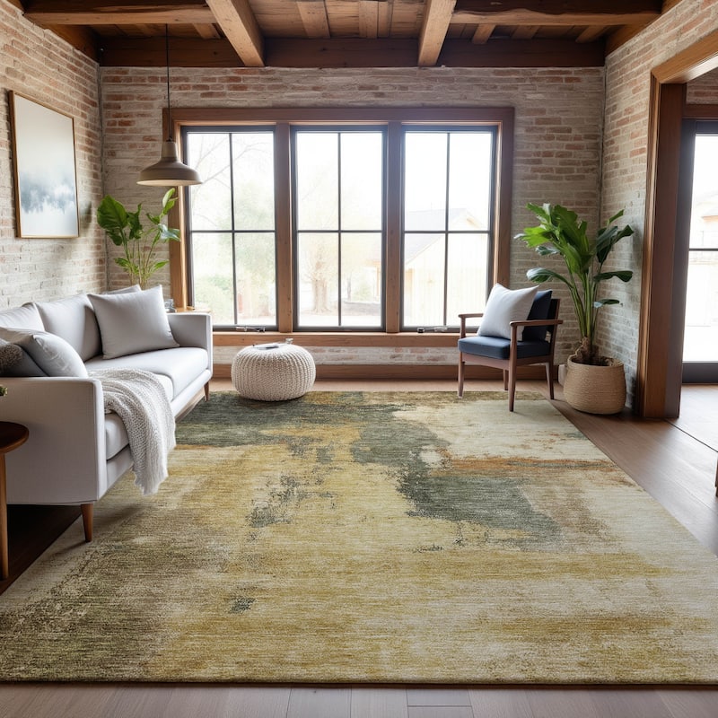 Premium Washable Super Soft Contemporary Mayfield Rug - Sage - 8' x 10'