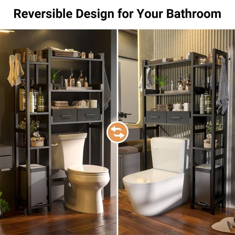 Over The Toilet Storage Cabinet - 9.4"D x 31.1"W x 63.4"H