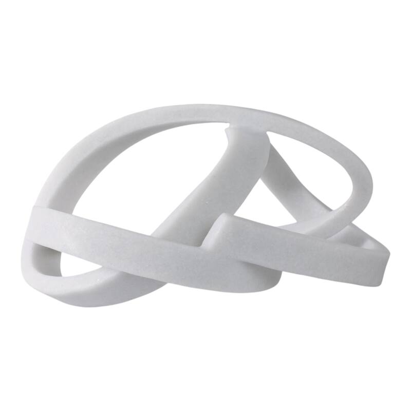 White 16x12 in. Resin Novelty Abstract Knot Sculpture - 15.5"