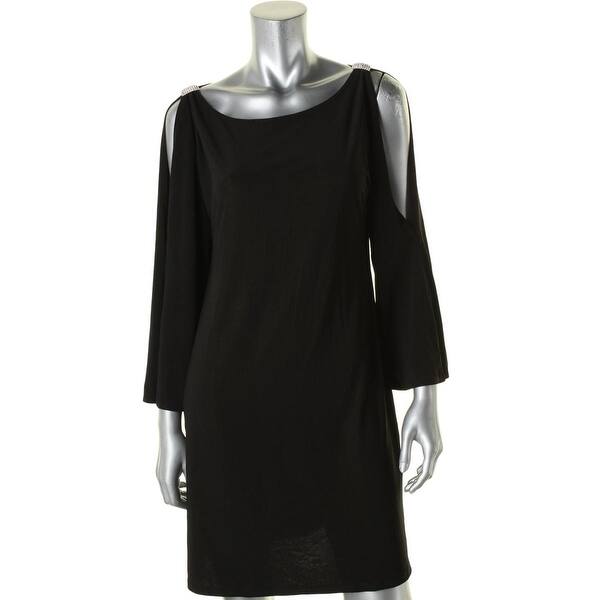 Shop Nik And Nash Womens Party Dress Embellished Cold Shoulder