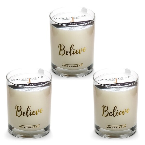 Pine Balsam Candle, Soy Wax, Hints of Evergreen & Fir Needle (3 Pack)