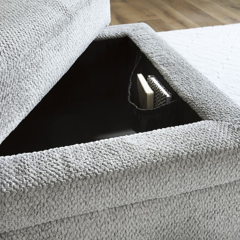 Signature Design by Ashley Casselbury Cement Ottoman with Storage
