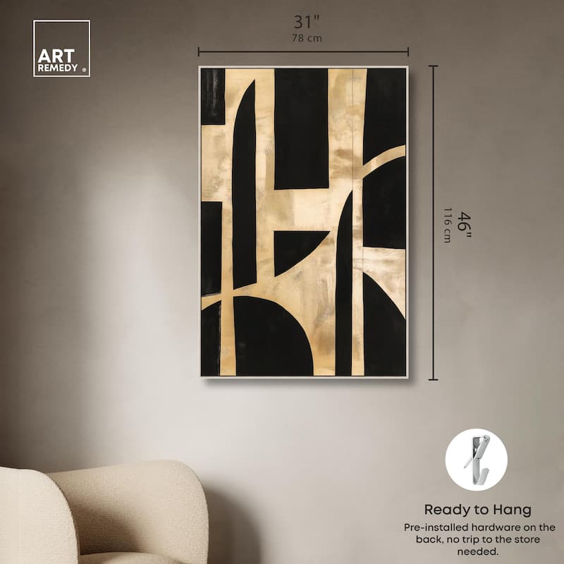 Noir and Gold II Canvas by Art Remedy