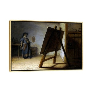 iCanvas "The Artist in His Studio" by Rembrandt van Rijn Framed