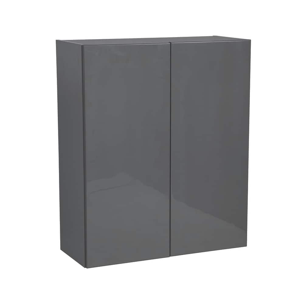 27" x 36" Wall Cabinet-Double Door-Grey - 27 x 36 x 12