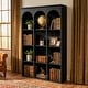 preview thumbnail 6 of 21, 70.9" Tall Arched Bookcase for Living Room, 5-Tier Freestanding Wooden Bookshelf, Mid-Century Modern Library Book Shelving Unit