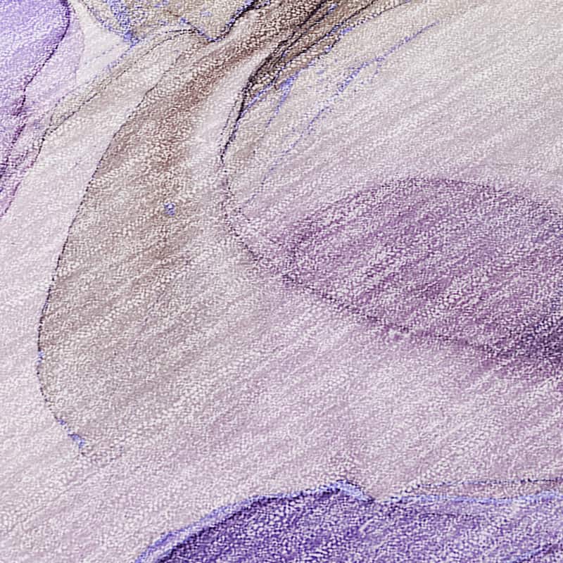 Machine Washable Indoor/ Outdoor Chantille Watercolor Purple Rug
