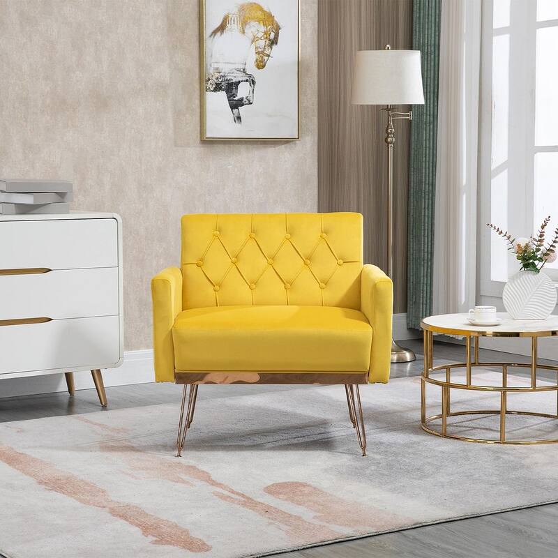 Modern Upholstered Velvet Accent Chair
