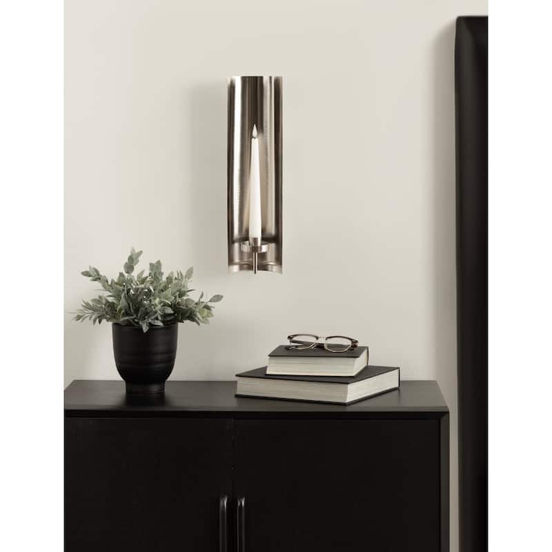 Kate and Laurel Taybron Metal Taper Wall Sconce